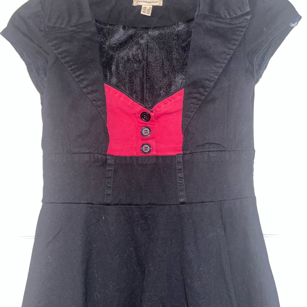 Lindy Bop Dress, Black/ Red, Size XS - Picture 2 of 6